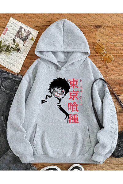 HOFFNUNG سويت شيرت كانيكي كين طوكيو غول مطبوع عليه رسوم متحركة كبيرة الحجم و3...