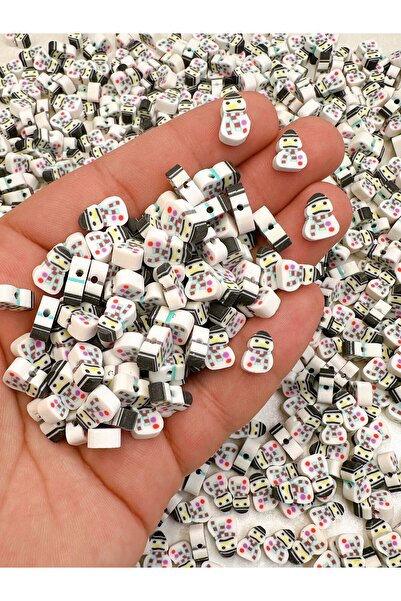 Ebruli Boncuk 10 мм Коледни мъниста Снежен човек Бижута Аксесоари Мъниста (10...