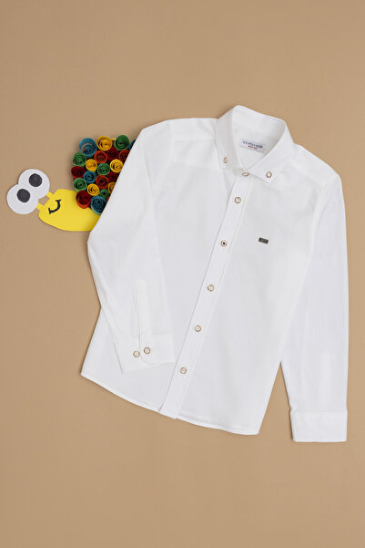 U.S. Polo Assn. Boy's White Long Sleeve Basic Shirt 50283999 -Vr013