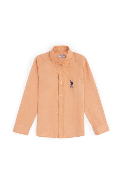 U.S. Polo Assn. Boy's Tile Long Sleeve Basic Shirt 50284001 -Vr031
