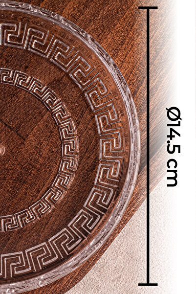 Snippy Lady - 4'lü El Yapımı Cam Tabak Kahvaltı Tabağı Sunum Tabağı Sos Tabağı 14,5 cm