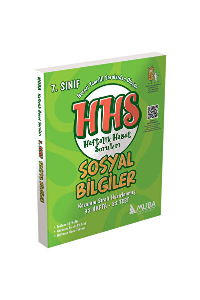 Muba Yayınları 1427 - 7.Sınıf Sosyal Bilgiler Haftalık Hasat Soruları (HHS)