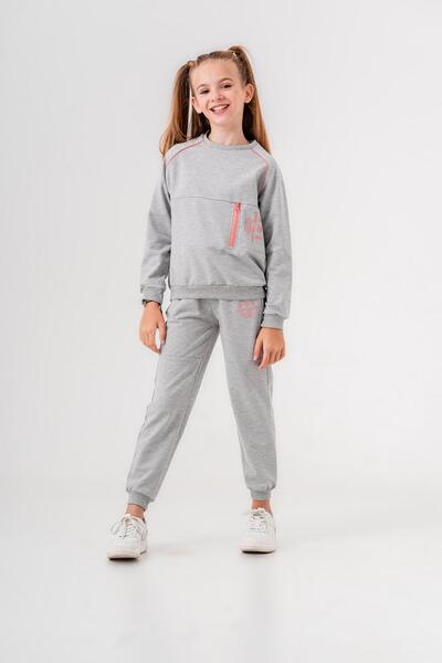 Mışıl Kids ENJOY THE NOW Σετ αθλητικής φόρμας για κορίτσια με φλοράλ στάμπα -...