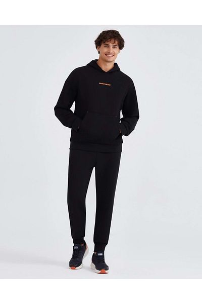 SKECHERS M Essential Hoodie Sweatshirt S232438 Ανδρικό φούτερ με κουκούλα μαύρο