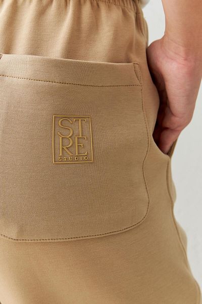 Setre Beige Ankle Elastic Relaxed Cut Sweatpants