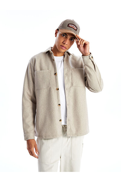 LC Waikiki Rahat Kalip Uzun Kollu Erkek Gomlek Ceket - W4ar11z8