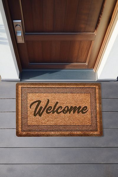 Koza Home Decorative Welcome Brown Door Mat462702
