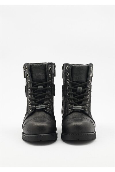 Harley Davidson Carter Çocuk Siyah Deri Bot