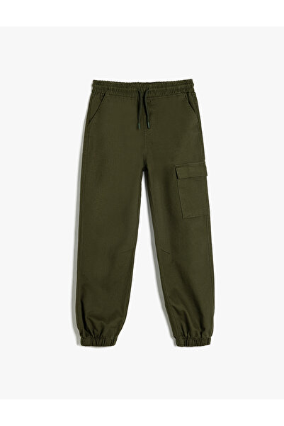 Koton Jogginghose aus Baumwolle – mit Cargotasche und Taillenband