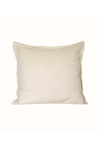 Koza Home Ibiza Cream Velvet Pillow 43X43 5017