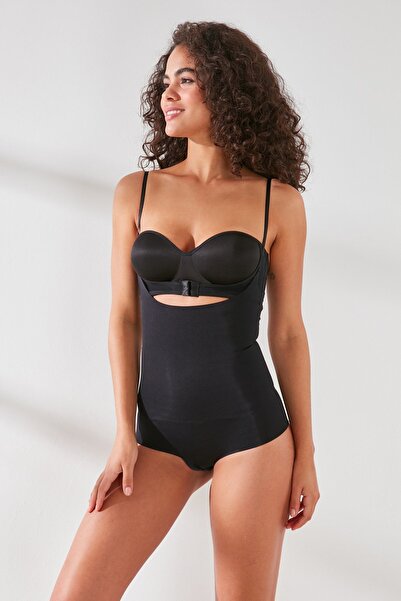 C&City C12723 Dámský laserem řezaný korzet Breast Bady Black
