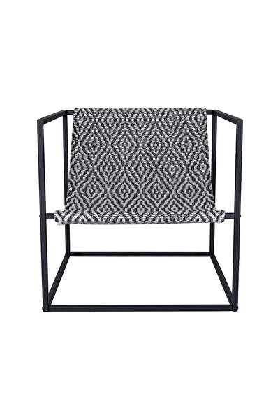 Koza Home Keyf Küp Berjer Siyah Beyaz B22084a