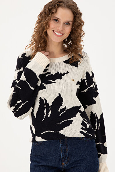 U.S. Polo Assn. Pulover crem pentru femei cu gât crew 50291572-VR071