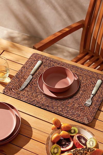 Koza Home 4031 Model American Service - Cesta Handmade Knitted Tile Rectangular 32x45