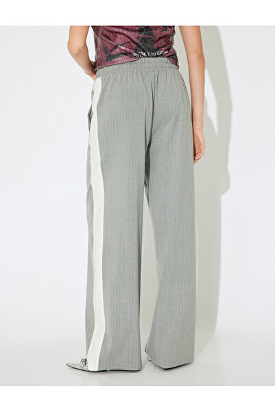 Koton Παντελόνι αθλητικής φόρμας με φαρδιά πόδια με ρέλι με λεπτομέρεια τσέπης με κορδόνια στη μέση