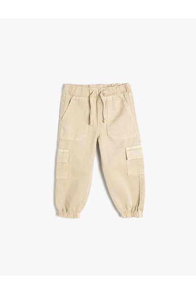 Koton Cotton Jogger Pants - Elastic Waist and Pockets