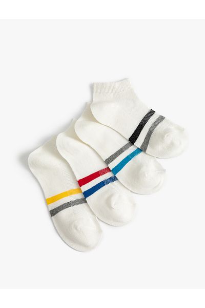 Koton Set de 4 șosete cu ghete cu dungi