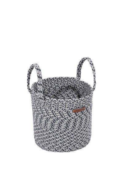 Koza Home Cotton Gray Anthracite Wicker - Decorative Handmade Basket 25Cmx50Cm 9021