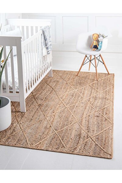 Koza Halı Natura El Dokuma Jüt Bohem Tarz Otantik Salon Oturma Odası Koridor ...