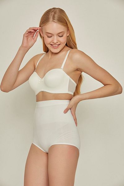 C&City C17024 Slip-Korsett mit hoher Taille, Weiß