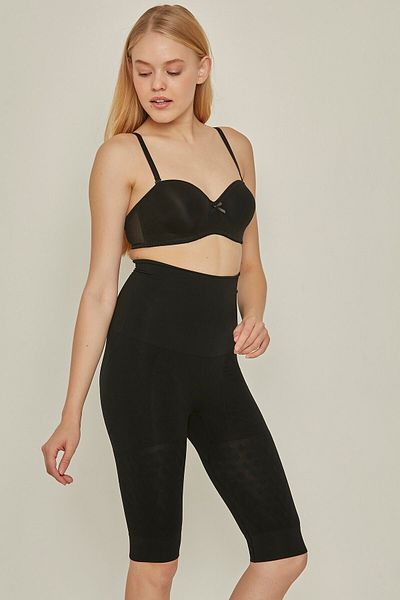 C&City C12015 Damen-Korsett mit doppeltem langem Bein, Schwarz