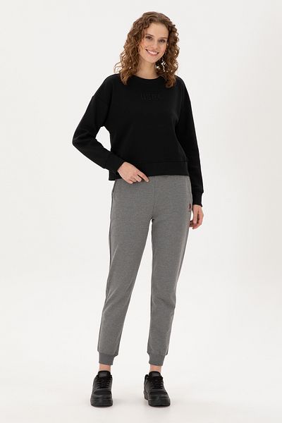 U.S. Polo Assn. Women's Anthracite Melange Jogger Sweatpants 50296934-Vr081