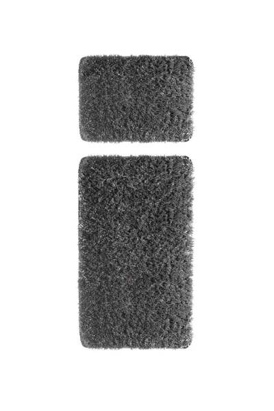 Koza Home Douro Shaggy 2-Piece Bath Mat Smoked Non-Slip Base 60 X 100 - 50 X 60