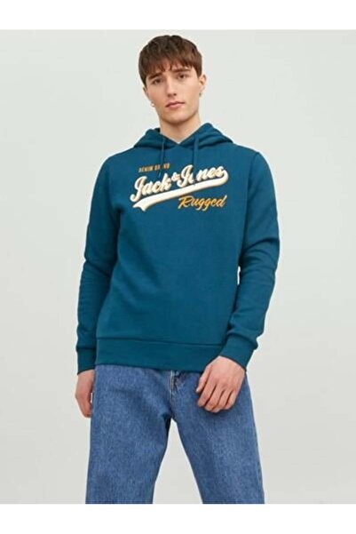 Jack & Jones JJELOGO СВІТШОТ З КАПЮШОНОМ 2 COL 23/24 NOOS BLUE
