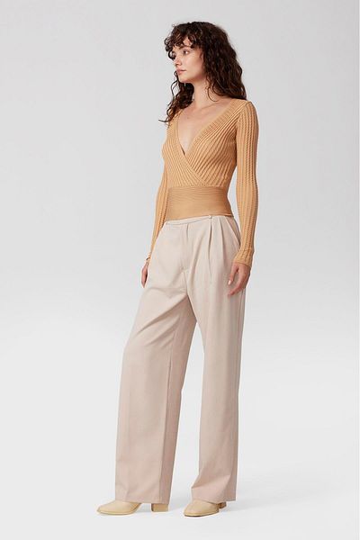 PARKhande Cream Colored Placket Loose Trousers