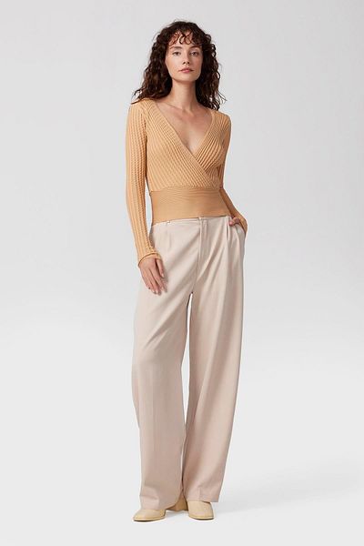 PARKhande Cream Colored Placket Loose Trousers