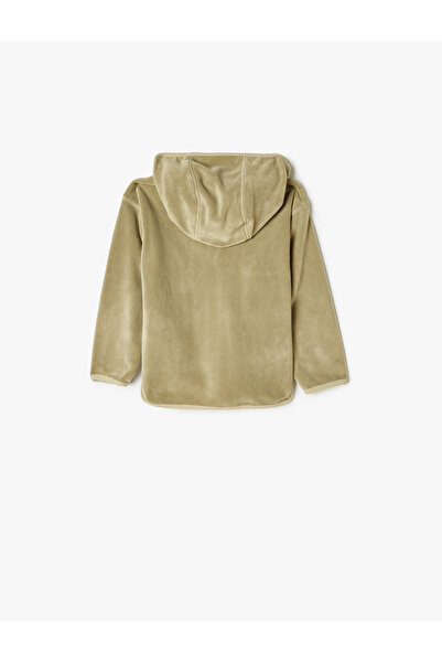 Koton Polar Sweatshirt Dik Yaka Yarım Fermuarlı Uzun Kollu