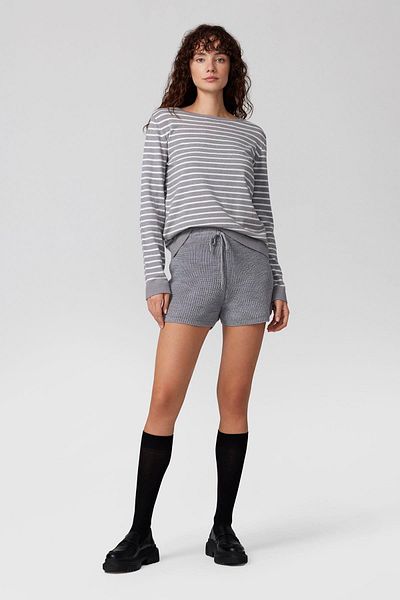 PARKhande Gray Striped Soft Sweater
