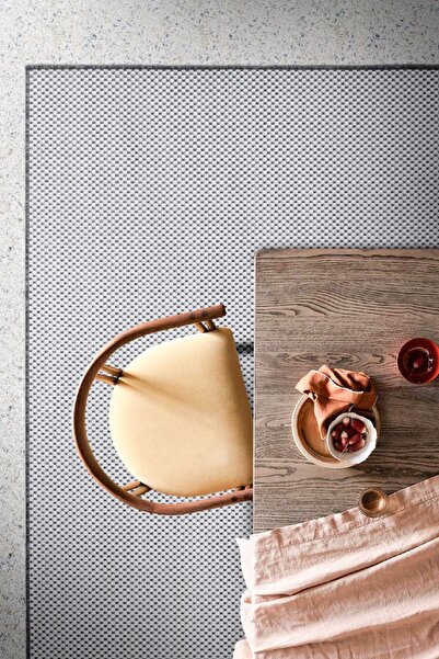 Koza Halı Fresco Ekru Siyah Iskandinav Jüt Yıkanabilir Halı Kilim Balkon Tera...