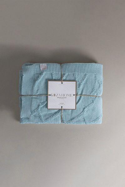 Koza Home Espuma De Mar Blue Single Blanket 160x220 37146