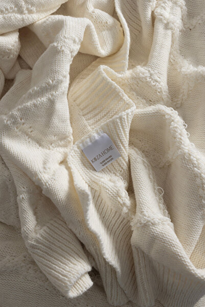 Koza Home Espuma De Mar Cream Double Blanket 200x220 37125
