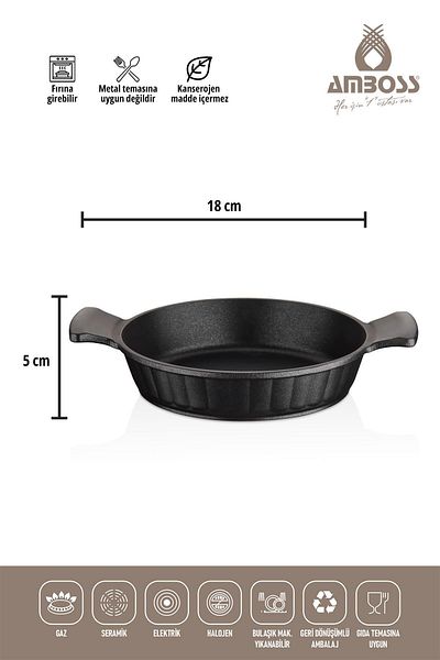 Amboss 2 Piece Daisy Cast Iron Sahan Set (18 / 20 cm)