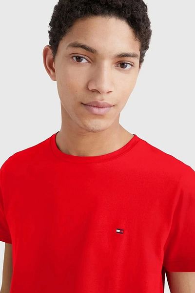Tommy Hilfiger Men's Stretch Slim Fit Red T-Shirt