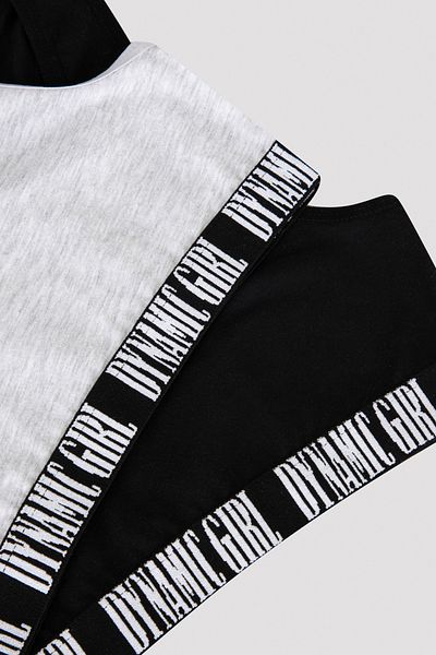 Penti Multicolored Girl's 2-Piece Sports Undershirt with Slogan Stripe