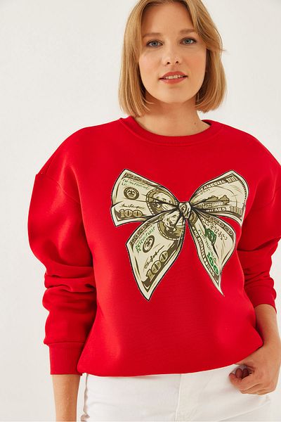 Bianco Lucci Damen-Sweatshirt mit Schmetterlingsdruck MBHS018 60601018