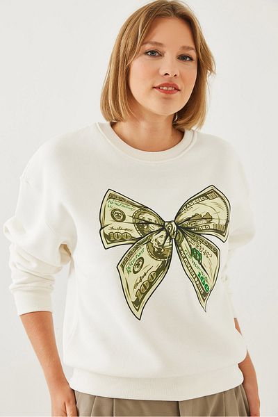 Bianco Lucci Damen-Sweatshirt mit Schmetterlingsdruck MBHS018 60601018