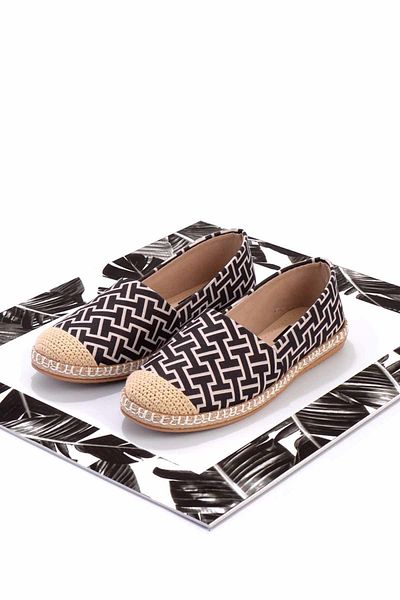 Bambi Damen-Espadrille K aus schwarzem Stoff 01125010004