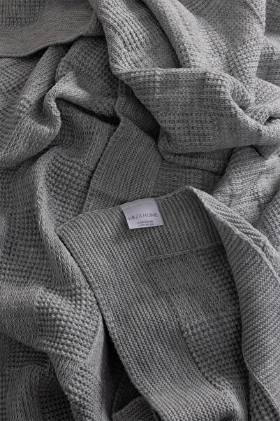Koza Home Plaid Gri Tv Battaniyesi 130x170 15007