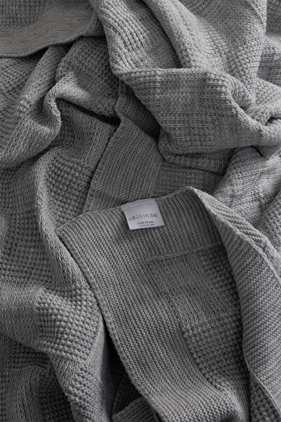 Koza Home Plaid Gray Double Blanket 200x220 15005