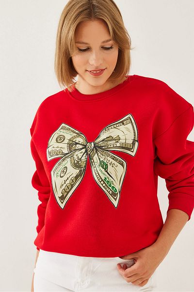 Bianco Lucci Damen-Sweatshirt mit Schmetterlingsdruck MBHS018 60601018