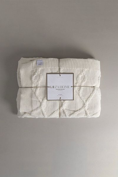 Koza Home Espuma De Mar Cream Single Blanket 160x220 37126