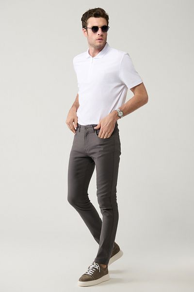 Avva Flexible 5-Taschen-Canvas-Hose für Herren in Anthrazit E 003007