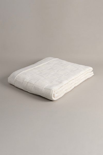 Koza Home Plaid Cream Double Blanket 200x220 15000