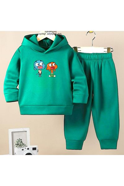 BENROMA Gumball Printed Children's Tracksuit Set - Unisex Oversize Fit