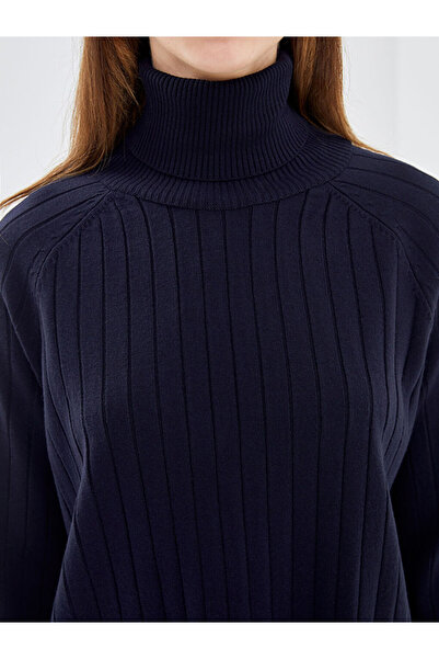 LC Waikiki Turtleneck Plain Long Sleeve Women's Knitwear Tunic