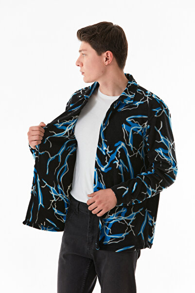 Fulla Moda Desenli Düğmeli Polar Gömlek